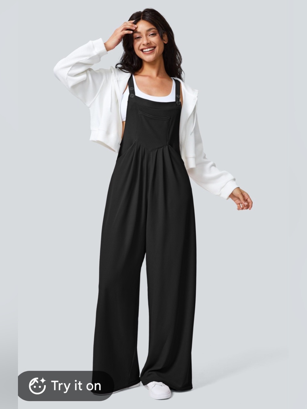 HALARA Black Wide-Leg Jumpsuit